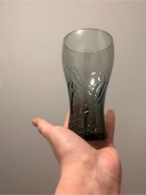 Black coca cola glass